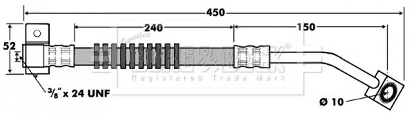 BORG & BECK stabdžių žarnelė BBH7411